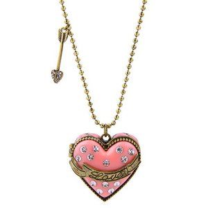 Don't AsK Crystal & Goldtone 'Love' Heart Locket